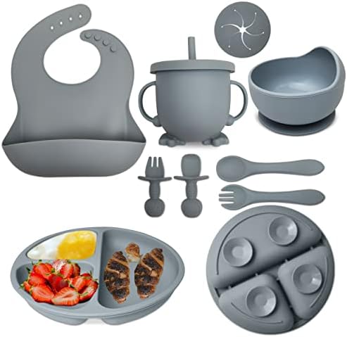 реципрочни продукти - Комплект за хранене на бебето от 10 теми | Комплект посуда за отбиване на бебето от гърдата с led
