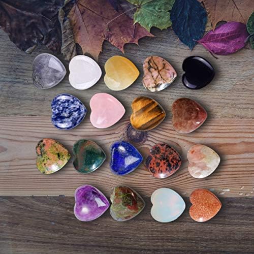 Кристална Набор от Камъни във формата на Сърце Разнообразни От Естествени Скъпоценни Камъни 1 (25*25*12 мм) Покет
