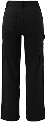 MIASHUI Control Too Панталони-карго 2023, дамски панталони свободно, намаляване, мешковатая дрехи, черни панталони
