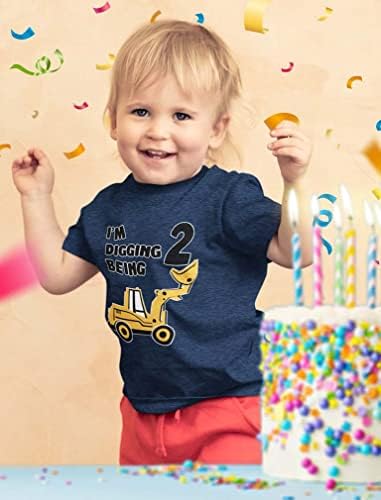 Тениска Tstars на 2-ри Рожден Ден, Подаръци за 2-Годишно Момче, Строителни Ризи за Деца