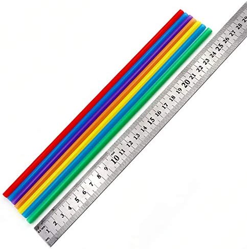 Mayata 300шт Цветни Пластмасови за Еднократна употреба Дълги Сламки за Еднократна употреба за Пиене колело пръчка
