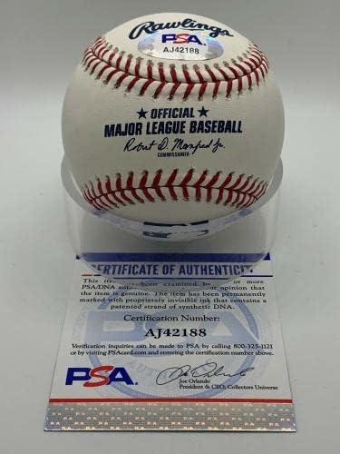 Кардиналите Марка Макгвайра И Подписаха Автограф Официален представител на OMLB Baseball PSA DNA *88 Бейзболни топки с