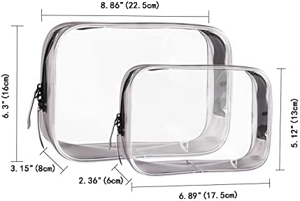 Прозрачната чанта за тоалетни принадлежности Buminee, Одобрен от TSA, Пътна Чанта с Размер на Литър, Прозрачни Пътни чанти