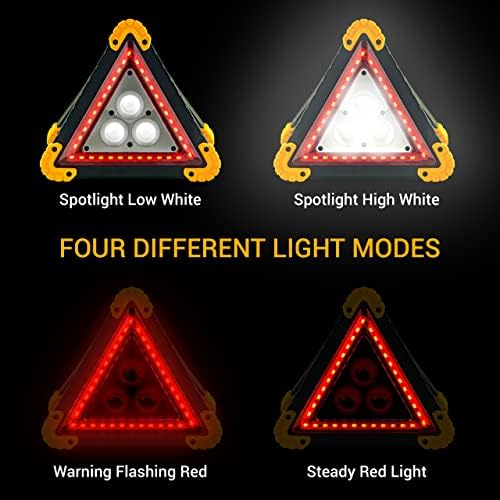 TheHitDeal Многофункционален алармен предупредителен триъгълник - Сигнална лампа за сигурност, която е необходима при пътно-транспортни произшествия / ремонт / опаснос