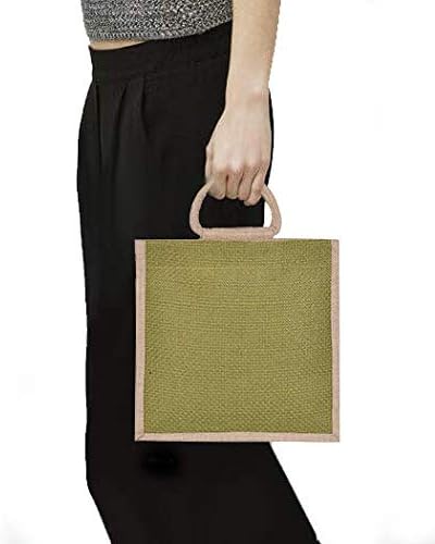 Джутовые чанти за обяд, за жени и за мъже | Джутовая чанта за продукти | Джутовая Чанта За носене | Джутовые Чанти Tiffin | Обикновена Джутовая чанта | Маслинено Зелен