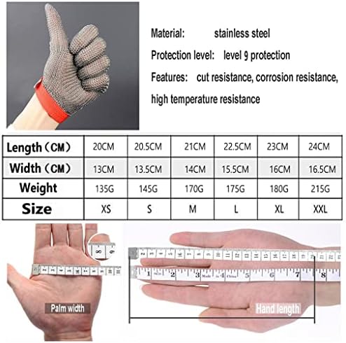 Ръкавици за защита от порязване от хранително-вкусовата неръждаема стомана BCPPO, Защитни Ръкавици За рязане на месо, със защита