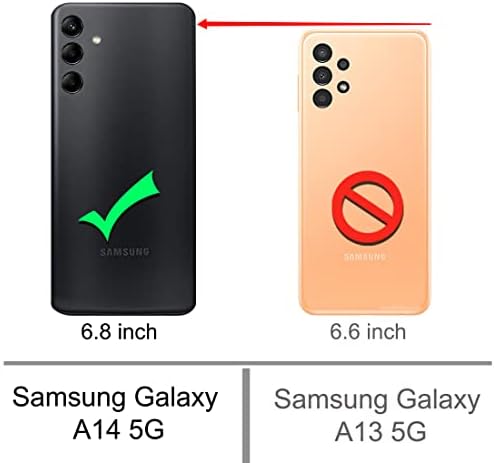 Калъф Osophter за Galaxy A14 5G, Калъф Samsung Galaxy A14 5G, Калъф Samsung A14 5G Сверхпрочный с защитно фолио за