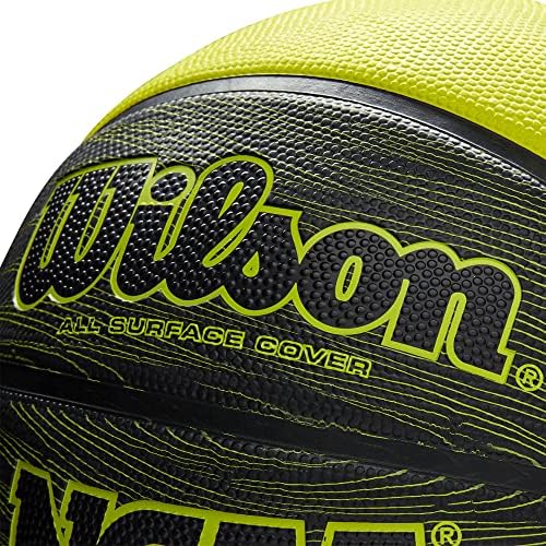 Баскетболна топка WILSON NCAA Hyper Shot - Размер 6-28, 5 , Черен /зелен лимон