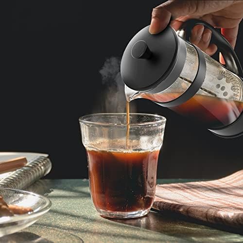 Кафемашина за приготвяне на еспресо и кафе във френч-преса Utopia Кухня на 12 Унции с с трикратно Филтри, бутало от неръждаема