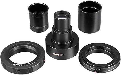 AmScope CA-CAN-ATAKA-Адаптер за огледално-рефлексни фотоапарати Canon и Nikon за микроскопи