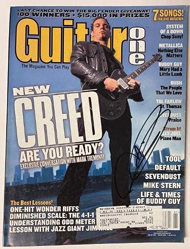 Марк Тремонти Creed Band подписва договор със списание Guitar One Full Magazine през януари 2002 г. - Beckett