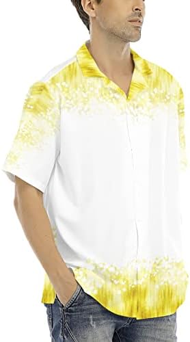 2023 Нови Мъжки Ризи С Принтом, Плажни Ризи с Копчета и Къс Ръкав, Риза за Мъжете, Супер Малка