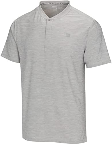 Мъжки ризи за голф Three Sixty Six без яка - Бързосъхнеща тениска с къс ръкав от 4-Лентова еластична тъкан UPF 30