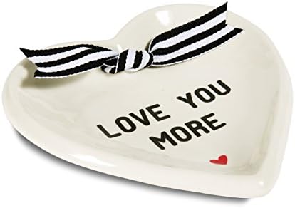 Чиния за спомен Палата Company Gift 63021 Love You More, размер 4-1 / 2 4-1 / 2 инча