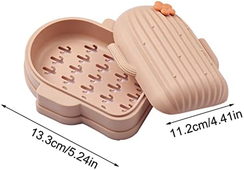DHDM препарат за съдове за източване на сапун под формата на Притежателите на гъби за Сапун с Капак за Дома за Кухненски Плотове, за съхранение в Банята (Цвят: бял-Дино