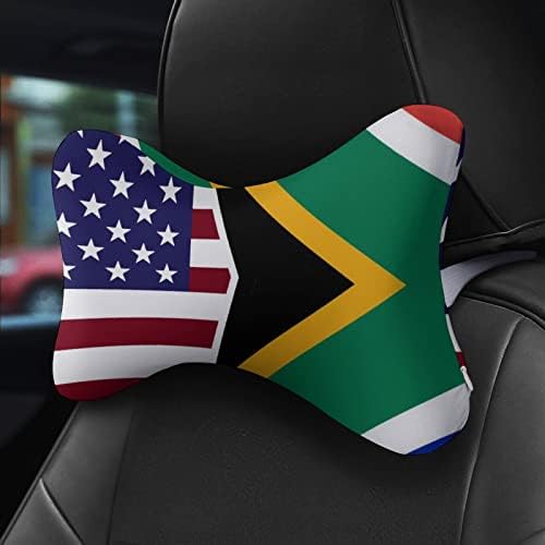 Автомобилната въздушна Възглавница за врата с американски и Африкански Флага, 2 бр, Дишаща Възглавница За главата