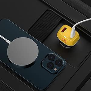 Зарядно за кола Shell USB, Fast Charger, зарядно за Кола за iPhone капацитет от 63 W с 2 порта, 45 W PD USB C + 18 QC, W USB A за iPhone 13 /Pro/ Max/ Mini, iPad Pro/ Air/Mini, MacBook Air / Pro, Google Pixel, таблети, GPS