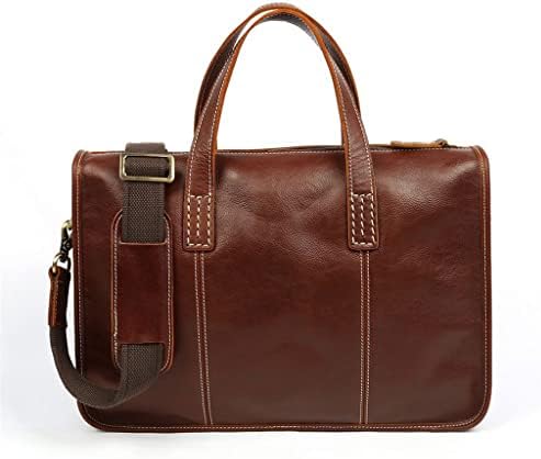 Мъжки Бизнес портфейл DINGZZ, Кожена Ежедневни мъжки чанти през рамо в Ретро стил, Чанта (Цветът на: E, размер: както е