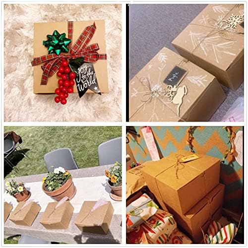 Подаръчни Кутии GUIFIER от картон в опаковка по 15 парчета с Капаци, Подаръчни Кутии на Шаферките от Кафява крафт хартия