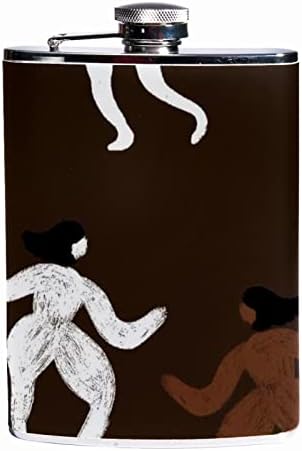 Фляжка с Фуния, Флакони за Алкохол в Джоба, Изкуствена кожа, Абстрактно Изкуство на Човек
