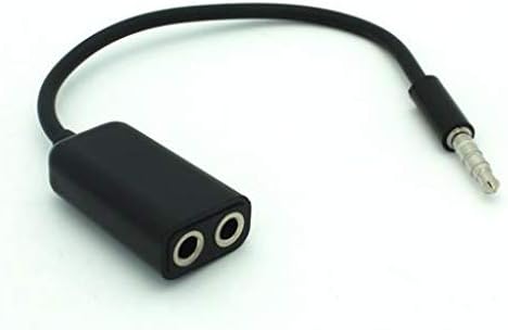 Сплитер за слушалки 3.5 мм Адаптер за слушалки с Две Пристанища Слушалки за Мото G Stylus 5G - Адаптер Аудиоразъема,