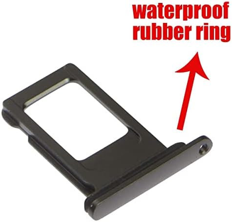 Преносимото слот за притежателя на тавата за SIM-карти Perzework за iPhone 11 Pro и iPhone 11 Pro Max (сив /черен) с непромокаем гумен пръстен и се използва за извличане (версия с една sim-