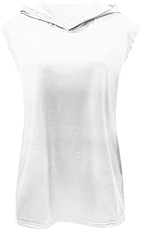MIASHUI Тениска Дамска Мека Блуза за Жени, Модни Върхове на Бретелях Без Ръкави С Принтом И Качулка, Однотонная Ежедневни