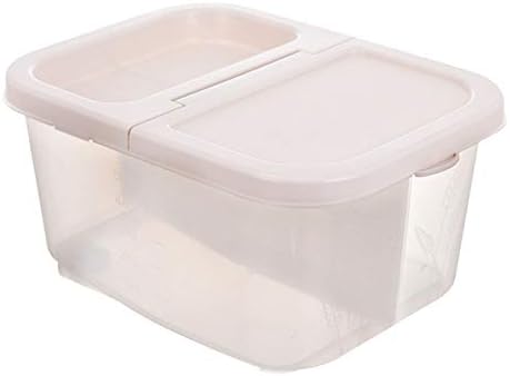 LLRYN потребителска кутия за съхранение на ориз, кухненски пластмасова кутия за съхранение на зърнени люспи количка (цвят: