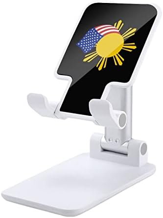 Филипински и Американски Флаг Забавен Сгъваем Настолен Държач За Мобилен Телефон, Преносим Регулируема Поставка Аксесоари