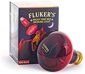 Прожектор Fluker Night Time Red, Инфрачервена Топлинна Лампа за Влечуги, 100 W, Черен