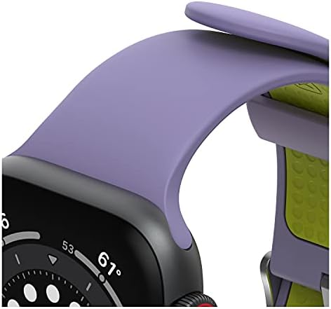 Калъф OtterBox All Day за Apple Watch серия 8 и 7 (45 мм) - Еликсир (лилаво) и каишка All Day за Apple Watch 42 мм/44 мм /45 мм - Назад във времето (светло лилаво / зелено)