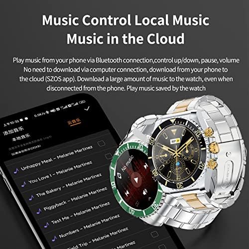 Loluka Смарт Часовници Bluetooth Предизвикателство Спортни Режими Напомняне Съобщения Умни Часовници за Android Телефони и iOS Бизнес на Часовника От Неръждаема Стомана за Мъ