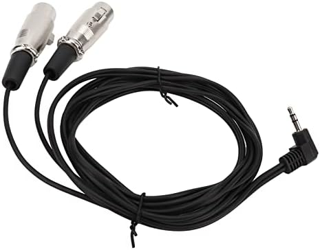 Jopwkuin Двоен XLR конектор 3.5 мм, Y-образен кабел-сплитер, 3,5 мм, Y-образен кабел-сплитер, Устойчиви на алкални съпротива, Леки, с ниска загуба на сигнал за микрофони (0,3 метр