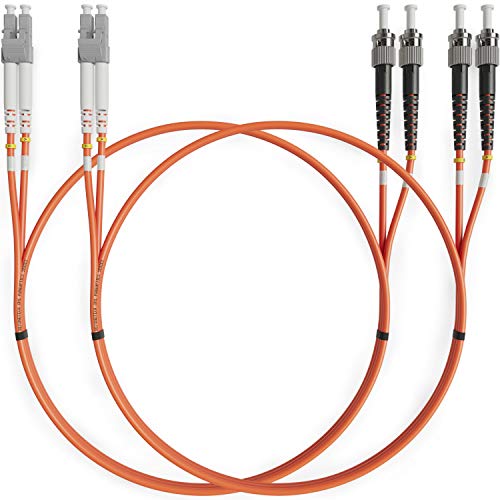Оптичен кабел BEYONDTECH LC-ST мулти-режим дуплекс - 1 м (3,28 фута) - 62,5/125 микрона OM1 ХАЛОГЕННИ (2 опаковки) Серия