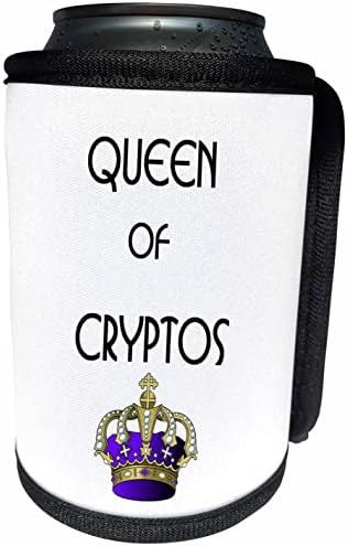 Триизмерно изображение на Скрипта С Надпис Queen Of Cryptos Лилав цвят. - Опаковки за бутилки-охладители (cc_354202_1)