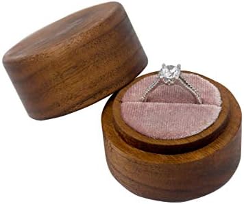 Ковчег за пръстени Beatrix & Luca от естествено дърво Wild Love с кадифена тапицерия || За предложения за брак, годеж, сватба