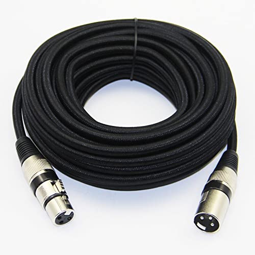 Удлинительный кабел XLR в черна оплетке от мъжа към Жената M/F с 3-пинов конектор за микрофон миксер 1 m 2 m, 3