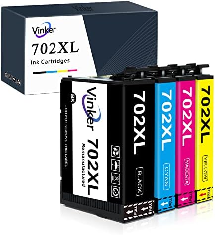 Vinker 702XL Рециклирани Мастило касета за смяна на касети с мастило на Epson 702XL Combo Pack T702XL T702