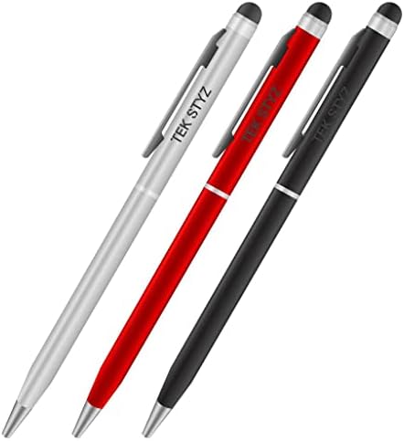 Професионален стилус за Asus VivoTab Note 8 с мастило, висока точност, повишена чувствителност, една компактна форма за сензорни екрани [3 опаковки-черно-Червено-сребриста]