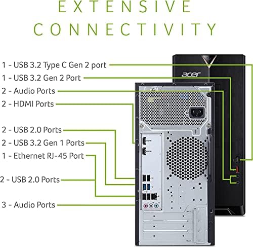 Acer Aspire 2022 Mini Tower Desktop 10-та процесор Intel i5-10400 с 6 ядра - Графика UHD - 16 GB DDR4-512