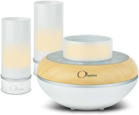 Комплект Bem Ohana Twilight, Водоустойчив Bluetooth говорител от 3 теми с вграден led свечным светильником
