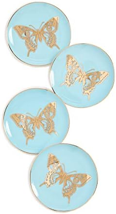 Дамски влакчета Марипоза от Джонатан Adler - Комплект от 4 парчета, сини, Един размер