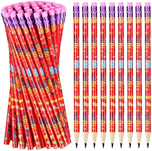 100 Броя 100th Day of School Дървен молив с Гумичка В Гама от Цветни Моливи за деца Забавни Цветни Моливи Back to School