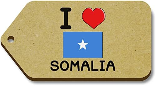 Azeeda 10 подарък бирок Аз обичам Сомалия 66 x 34 mm (TG00109802)