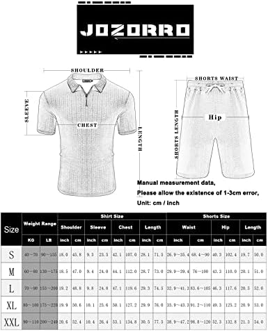 JoZorro Мъжки Ризи с къси ръкави и къси Панталони, Комплект, Спортен Костюм, Модни и Ежедневни Летни Дрехи