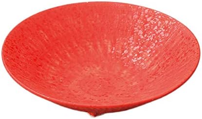 美濃焼 Вермилированный тенджера на среден размер, 17,2 х 4,8 см, Червено глазура