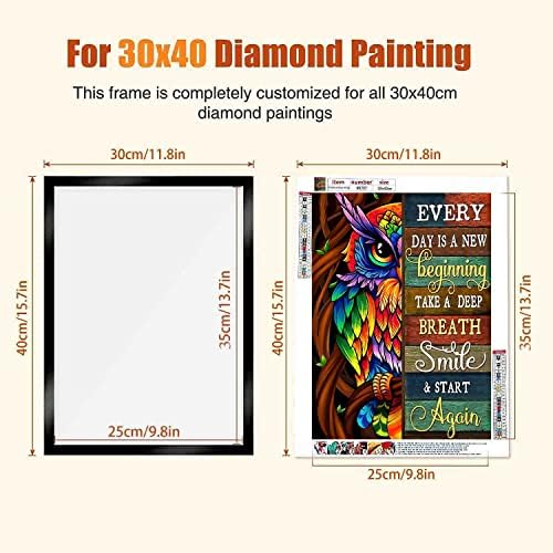 4 Опаковки Рамка за диамант рисуване на Рамка за платното за диамант живопис 12x16 инча/30х40 см, Магнитна рамка за диамант