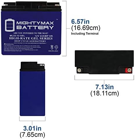 Гелевый батерия 12V 22AH Заменя Alpha Technologies CFR1000-4 бр.