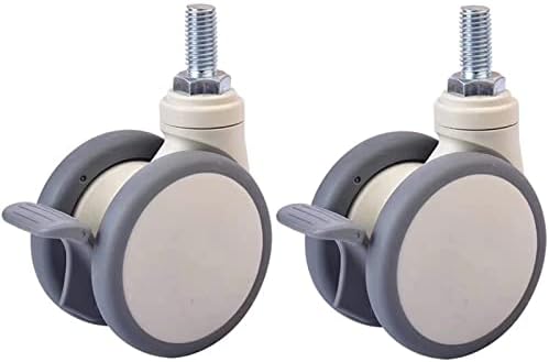 Колела за инструменти с двойни колела с мек дизайн на протектора Super Sound-Off с лагери 2 бр. (Цвят: Brake x2, размер: 4 инча)