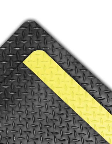 Подложка за защита от умора NoTrax 490 Dura Trax® От Нитриловой гума с Диамантени пластини, 3 X 5 инча, черен